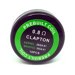 Комплект спіралей PREBUILT Clapton Coil 0.8 10 шт Ом (bs065) - мініатюра 2