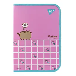 Папка факультативна YES А4 на блискавці Pusheen. Hearts (492222)