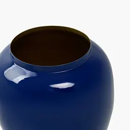 Ваза MBM HOME Елізіум залізна глибокий синій золотий 230х230х350 мм (VB-04 DEEP BLUE/GOLD) - мініатюра 3