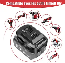 Акумуляторний адаптер REACELL MT18EIN, сумісний з інструментами Einhell, перетворений для батареї MT 18v на батарею Einhell 18v - мініатюра 2