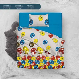 Комплект дитячої постільної білизни OldBro friends M&M, односпальне 105x140 см, бязь Arabeska - мініатюра 2