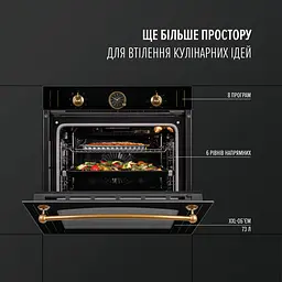Духовой шкаф электрический PERFELLI VINTAGE 6A8N NERO - миниатюра 2