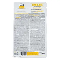 Сухий корм для котів Brit Care Cat GF Haircare Healthy & Shiny Coat 400 г (курка та лосось) - мініатюра 3