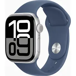 Смарт-годинник Apple Watch Series 10 GPS 42mm Silver Alu. Case w. Denim Sport Band - M/L (MWWC3)