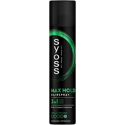 Уцінка. Лак для волосся Syoss Max Hold 3 в 1 фіксація 5 300 мл