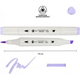 Маркер акварельний Santi sketch SM-22 бузково-рожевий 6 шт. (390534) - мініатюра 2