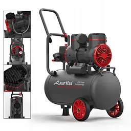 Компресор безмасляний поршневий 24 л, 1,45 кВт, 220 В AUARITA 2-1450F24-220 - мініатюра 2