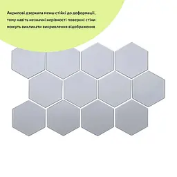 Дзеркальний декор Wall Sticker SW-00002513 акриловий самоклеючий 125х105 мм 12 шт. срібло - мініатюра 3