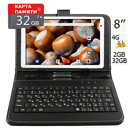 Планшет-телефон Hoozo MTPad8LTE 2/32 Silver + Чохол-клавіатура + Карта пам'яті 32Гб - мініатюра 2