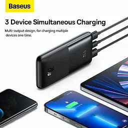 Зовнішній акумулятор Baseus Bipow Pro 10000mAh 20w з дисплеєм (PPBD040201) чорний - мініатюра 7