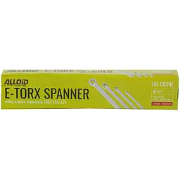 Набір накидних ключів Alloid Torx E6х8 E10х12 E14х18 E20х24, 4 шт. (NK-0624E) - мініатюра 4