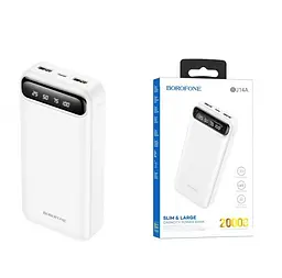 Універсальна мобільна батарея Borofone BJ14A Freeway 20000mAh (Білий) - мініатюра 3