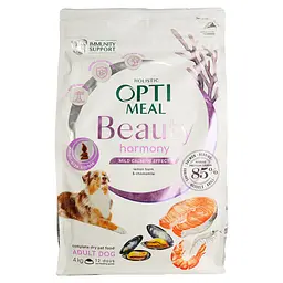 Сухий корм для дорослих собак усіх порід Optimeal Beauty Harmony повнораціонний з м'яким заспокійливим ефектом 4 кг (B1763001) - мініатюра 2