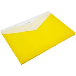Папка-конверт Optima А4 розширена на кнопці жовта (12) O31315-05