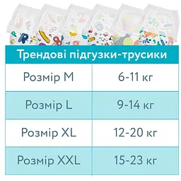 Підгузки-трусики Offspring ABC Dance розмір XL 12-20 кг 60 шт. (2 уп. х 30 шт.) - мініатюра 11