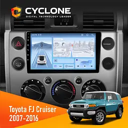 Штатна магнітола Toyota FJ Cruiser 2007-2016 Black Cyclone C9-012 4x64 DSP 4G Cyclone (НФ-00009049)