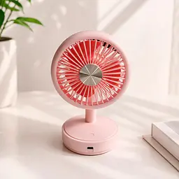 Портативний мінівентилятор Table Mini Fan Рожевий - мініатюра 2