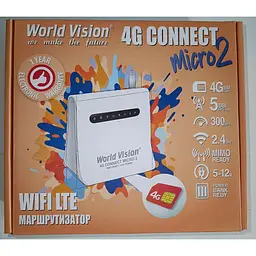 WiFi роутер World Vision 4G/3G Connect Micro 2 (Київстар, Vodafone, Lifecell) з кабелем для Powerbank - мініатюра 2