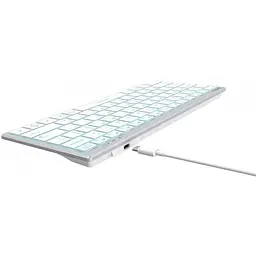 Клавіатура дротова A4Tech Fstyler FX61 USB White Icy Blue backlit - мініатюра 8