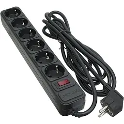 Фільтр мережевий , 6 розеток, 3 м, Black, 16А, до 3.5 кВт Patron teh0024054
