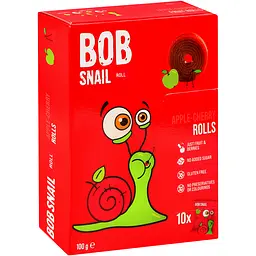 Фруктові яблучно-вишневі цукерки Bob Snail Roll 100 г (10 шт. х 10 г)