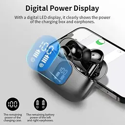 Бездротові навушники Btootos Bluetooth з 4 мікрофонами, світлодіодний дисплей живлення - мініатюра 3
