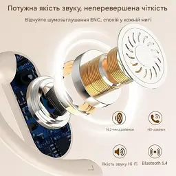 Бездротові навушники Dusonlap E6 Black - мініатюра 6