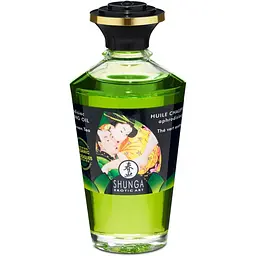 Зігрівальна масажна олія Shunga Aphrodisiac Warming зелений чай, 100 мл - мініатюра 2