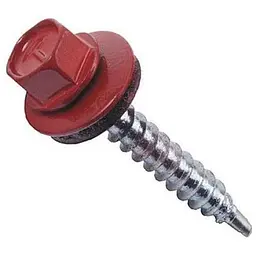 Саморіз даховий FASTENERS HOUSE 4,8 х 19 Винно-червоний 50шт/уп. зі свердлом Економ КД SDSM (3005)