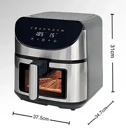 Аерофритюрниця аерогриль безмасляна Sokany SK-10031 7л 1700 Вт Чорна - мініатюра 6