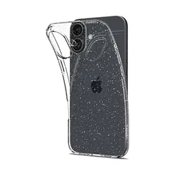 Чехол Spigen Liquid Crystal Glitter для iPhone 16 Crystal Quartz (ACS08192) + защитное стекло - мініатюра 3