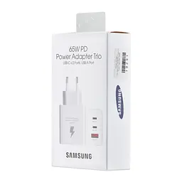 Мережевий зарядний пристрій Samsung T6530 65W Type-C to Type-C High c0py Білий - мініатюра 2