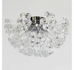 Компактна хромована стельова люстра з прозорими кристалами Artlight 21623-420CH - мініатюра 2