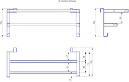 Полиця для рушникосушарки HF Sheffield 520x204 3.0.1100.13.BM, Чорний матовий - мініатюра 5