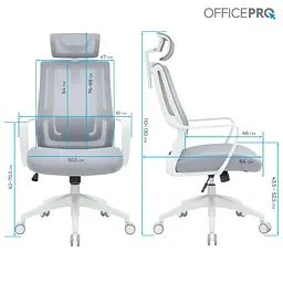 Офісне крісло OfficePro Harmony OC310-W-LG-LG (OC310-W-LG-LG) - мініатюра 12
