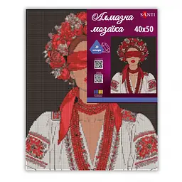 Алмазна мозаїка Santi Українська муза 40х50 см на підрамнику (956066) - мініатюра 2