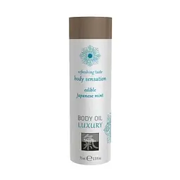 Їстівна масажна олія Shiatsu Japanese Mint (японська м'ята), 75 мл