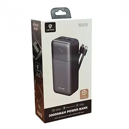 Зовнішній акумулятор Power bank LENYES PX342D 30000 mAh, PD22,5W + швидке заряджання батарея заряджання Чорний - мініатюра 7