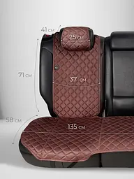 Накидки для сидінь Алькантара Verona Premium L Комплект Коричневі (Оригінал) - мініатюра 10