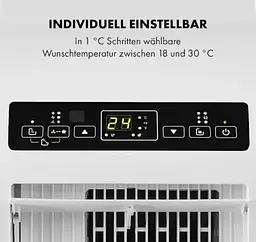 Кондиціонер мобільний KLARSTEIN Metrobreeze Rome 10 000 BTU/3,0 кВт EEC A+ 49 м2 10029856 - мініатюра 4