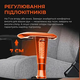 Ігрове крісло Anda Seat Novis L Fabric Gray (AD23-L-01-G-F) - мініатюра 11
