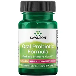 Пробіотик Swanson Oral Probiotic Formula 3 billion Cfu 30 таблеток Natural Strawberry