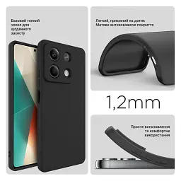 Силіконовий чохол BeCover для Xiaomi Redmi Note 13 5G Black (710911) - мініатюра 3