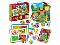 Гра з липучками VLADI TOYS "Чиє забарвлення? Де чия мордочка?" VT1310-06 - мініатюра 2