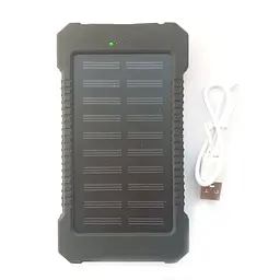 УМБ Power Bank Solar 10000mAh повербанк з сонячною панеллю і ліхтариком Black (11228) - мініатюра 5