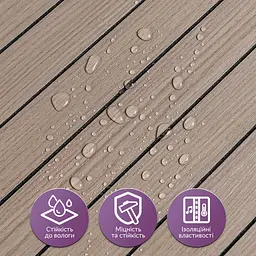 Покриття вінілове самоклеюче 3D рейки Sticker Wall 600х600х2 8мм Тик горіховий SW-00002202 - мініатюра 4