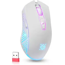 Комп'ютерна мишка Defender Pandora GM-502 LED Wireless White (52502) - мініатюра 10