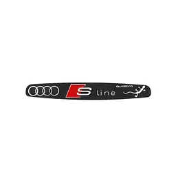 Емблема напис Audi Sline 129×21мм алюміній (на скотчі)