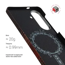 Защитный чехол для Samsung Galaxy S26 Plus 5G, BlackIcon Kevlar MagCase, кевларовый, разноцветный, панель, накладка с поддержкой MagSafe, противоударный, защита всего корпуса, усиленные углы, совместим с беспроводной зарядкой, ArmorStandart (ARM90157) - мініатюра 3