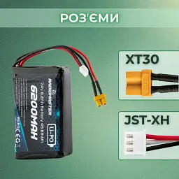 Акумулятор RadioMaster 2S 6200 mAh FPV JST-XH та XT30, TX16S, BOXER (19262) - мініатюра 10